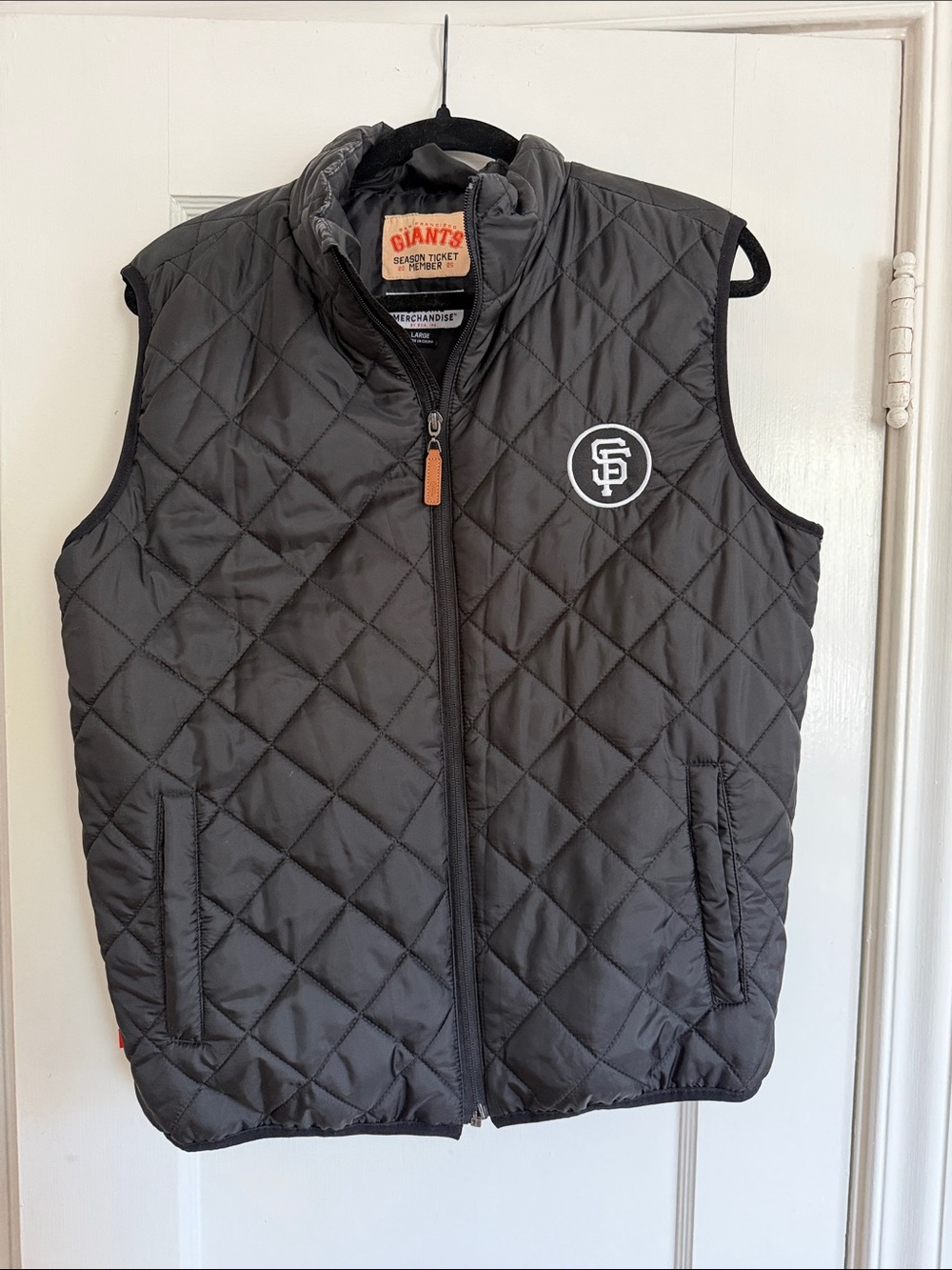 San Francisco Giants Quilted Puffer Vest - Black